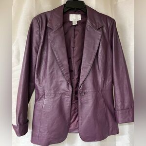 Spiegel Purple Leather Blazer